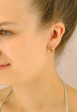 Creolen Gelbgold 750 U-Profil Scharnier 12.5mm