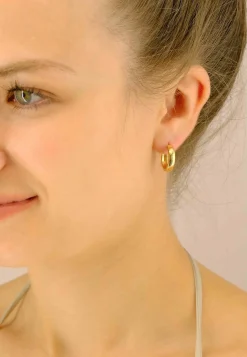 Creolen Gelbgold 750 U-Profil Scharnier 16.7mm