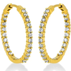 Creolen 750/18K Gelbgold Diamant 0.76ct.