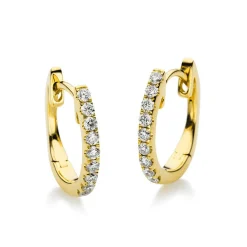 Creolen 750/18K Gelbgold Diamant 0.21ct.