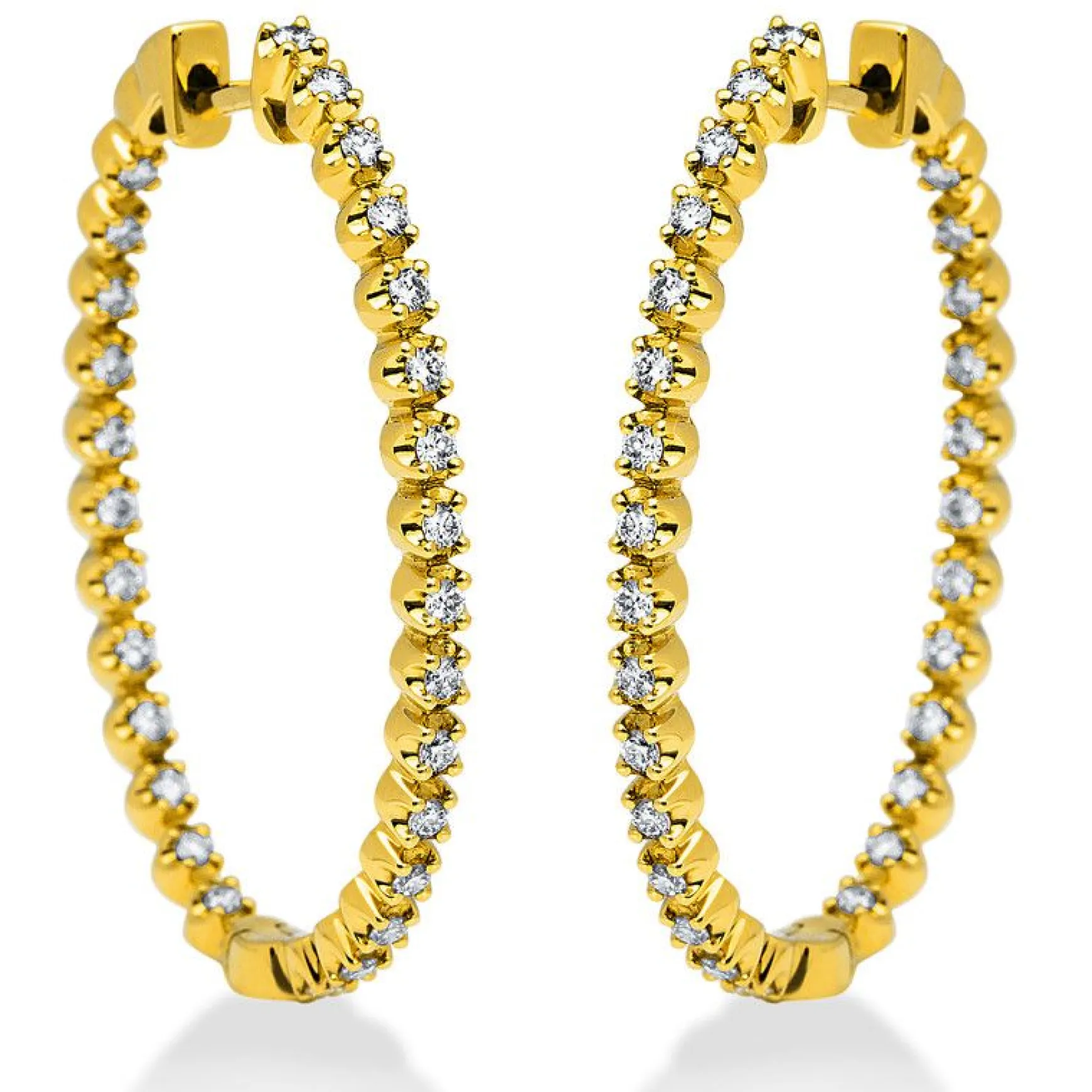 Creolen 750/18K Gelbgold Diamant 0.54ct.