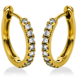 Creolen 750/18K Gelbgold Diamant 0.21ct.