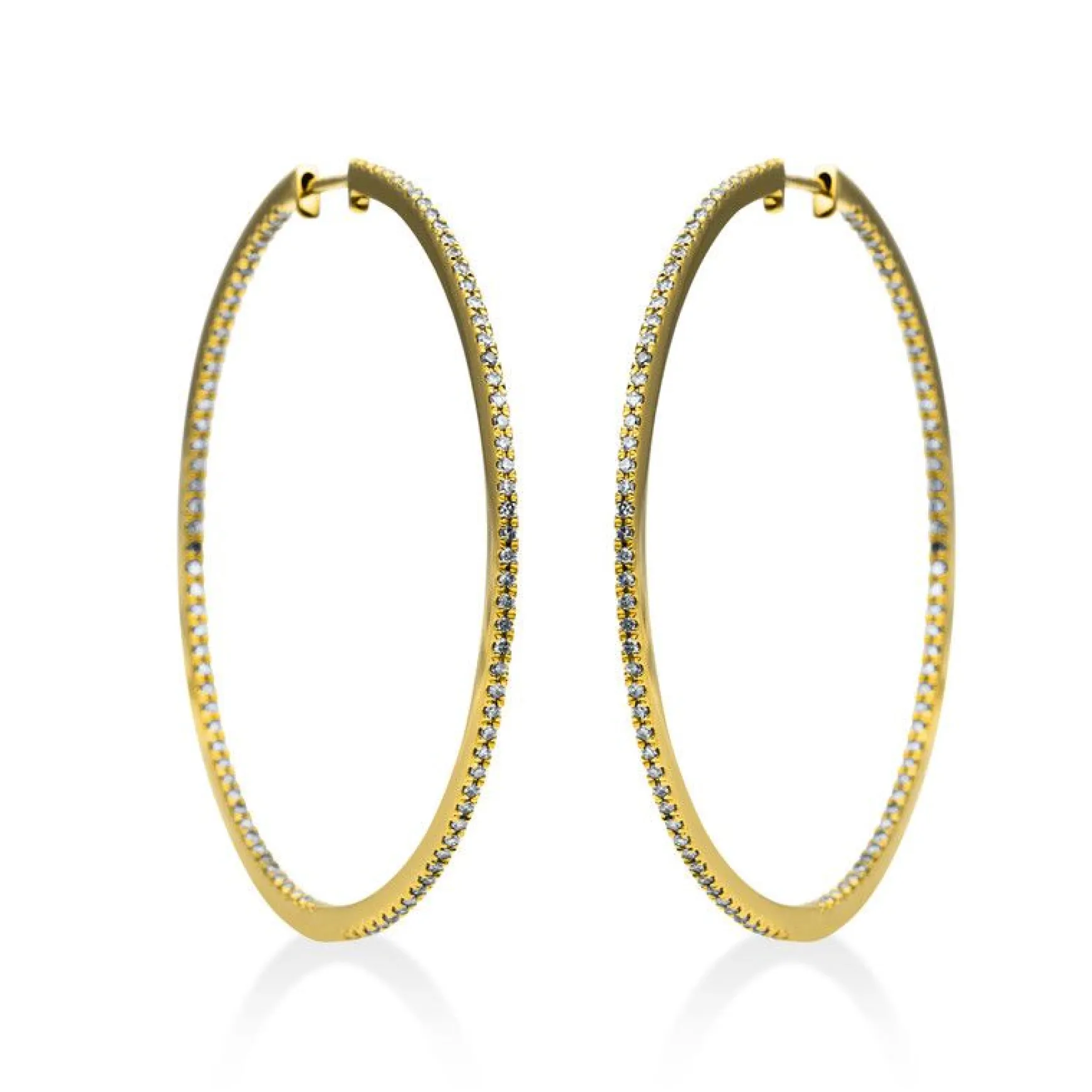 Creolen 750/18K Gelbgold Diamant 0.82ct.