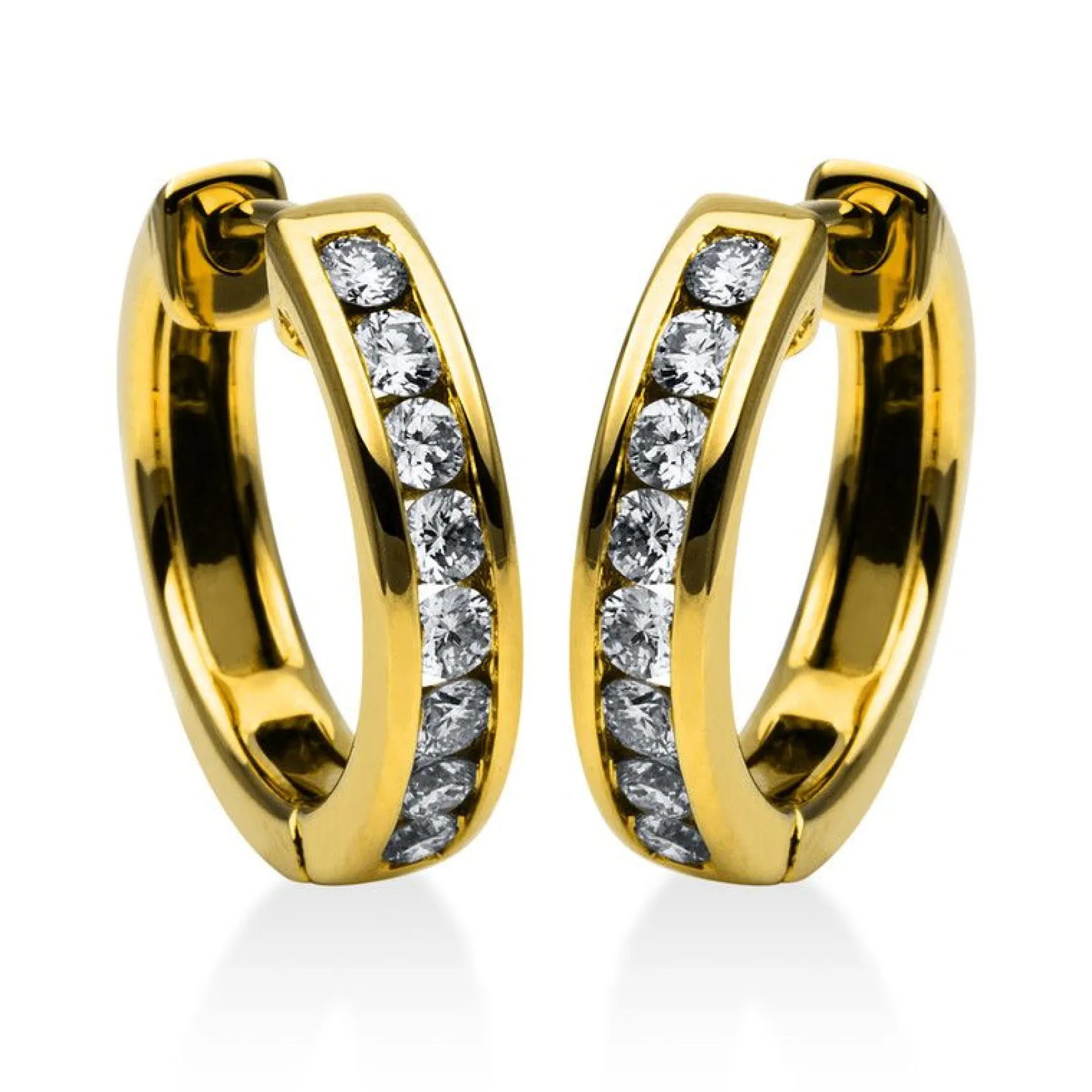 Creolen 750/18K Gelbgold Diamant 0.56ct.