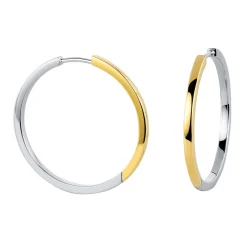 Creolen 750/18K Gelbgold/Weissgold