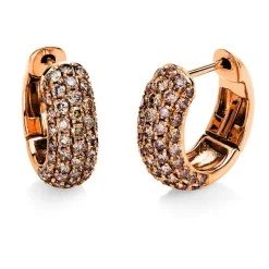 Creolen 750/18K Rotgold Diamant 1.05ct.