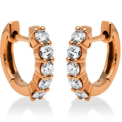 Creolen 750/18K Rotgold Diamant 0.7ct.