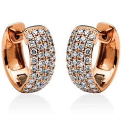 Creolen 750/18K Rotgold Diamant 0.58ct.