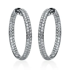 Creolen 750/18K Weissgold Diamant 4.38ct.