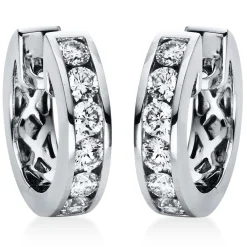 Creolen 750/18K Weissgold Diamant 0.81ct.