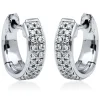 Creolen 750/18K Weissgold Diamant 0.31ct.