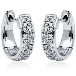 Creolen 750/18K Weissgold Diamant 0.31ct.