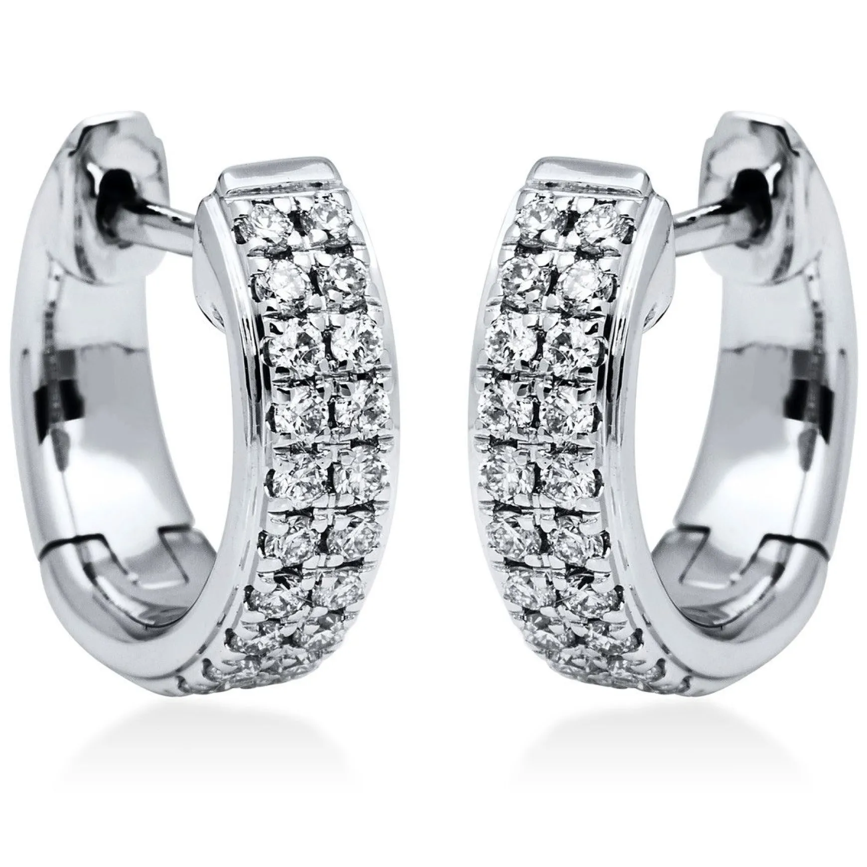 Creolen 750/18K Weissgold Diamant 0.31ct.