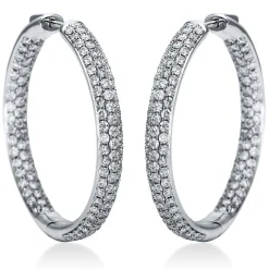 Creolen 585/14K Weissgold Diamant 5.5ct.