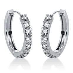 Creolen 585/14K Weissgold Diamant 1ct.