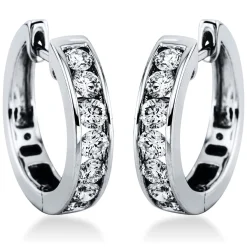 Creolen 750/18K Weissgold Diamant 0.75ct.