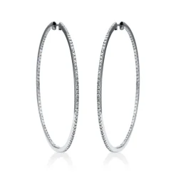 Creolen 750/18K Weissgold Diamant 0.8ct.