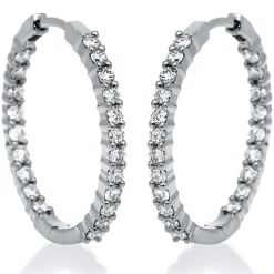 Creolen 750/18K Weissgold Diamant 0.78ct.