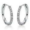 Creolen 585/14K Weissgold Diamant 0.29ct.