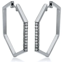 Creolen 750/18K Weissgold Diamant 0.64ct.