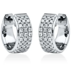 Creolen 750/18K Weissgold Diamant 0.45ct.