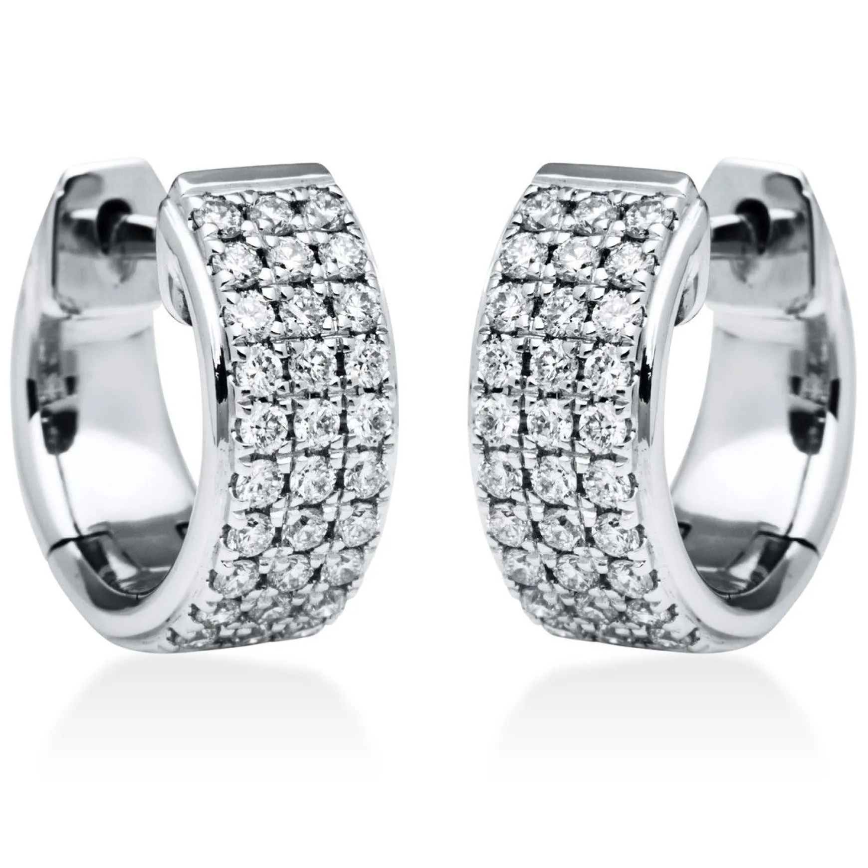 Creolen 750/18K Weissgold Diamant 0.45ct.