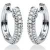Creolen 750/18K Weissgold Diamant 0.17ct.