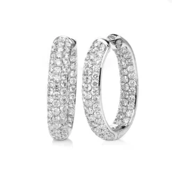 Creolen 750/18K Weissgold Diamant 4.89ct.