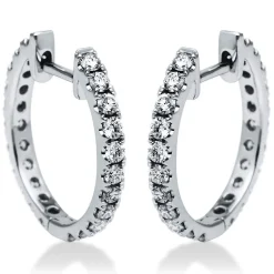 Creolen 750/18K Weissgold Diamant 0.79ct.