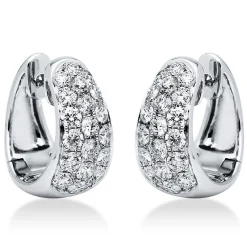 Creolen 750/18K Weissgold Diamant 3.75ct.