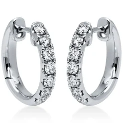 Creolen 750/18K Weissgold Diamant 0.56ct.