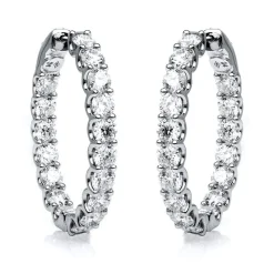 Creolen 750/18K Weissgold Diamant 11.65ct.