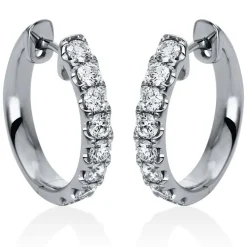 Creolen 750/18K Weissgold Diamant 1.28ct.