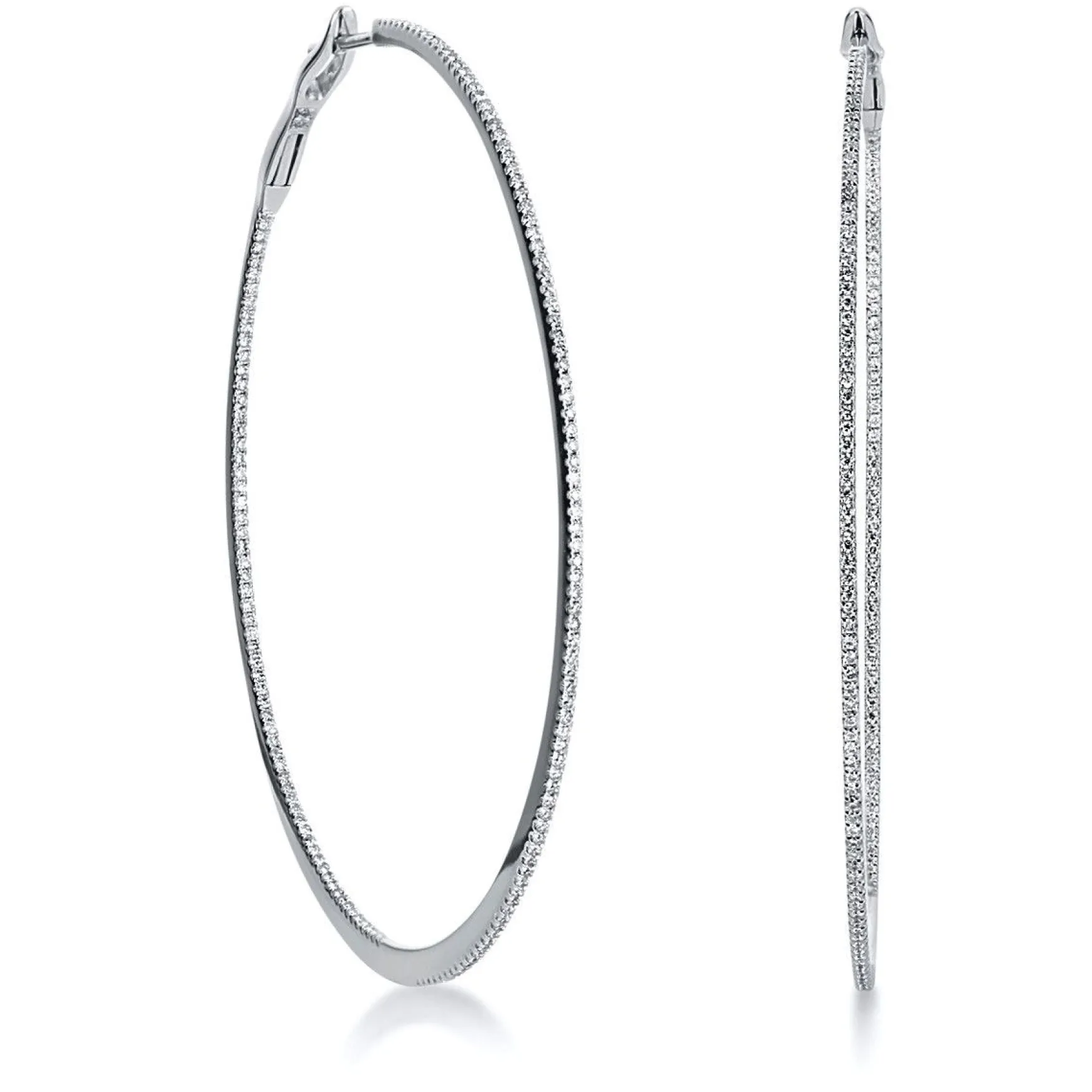 Creolen 750/18K Weissgold Diamant 0.83ct.