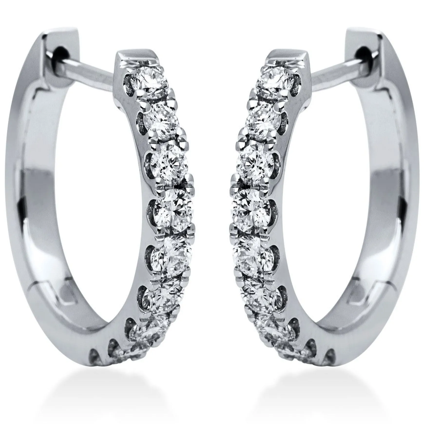 Creolen 750/18K Weissgold Diamant 0.72ct.