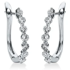 Creolen 750/18K Weissgold Diamant 0.82ct.