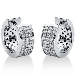 Creolen 750/18K Weissgold Diamant 0.47ct.