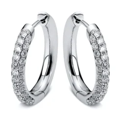 Creolen 750/18K Weissgold Diamant 1.4ct.