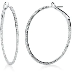 Creolen 750/18K Weissgold Diamant 0.76ct.