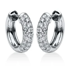 Creolen 750/18K Weissgold Diamant 1.19ct.