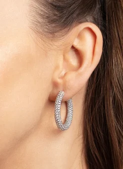 Creolen 750/18K Weissgold Diamant 7.19ct.