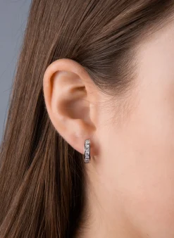 Creolen 750/18K Weissgold Diamant 0.81ct.