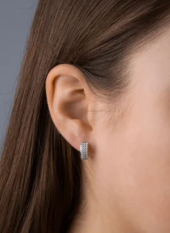 Creolen 750/18K Weissgold Diamant 0.45ct.