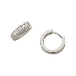 Creolen Silber 925 Zirkonia, 13mm