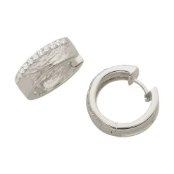 Creolen Silber 925 Zirkonia, 17x5mm