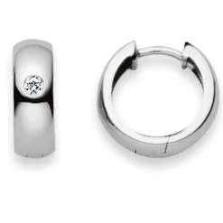 Creolen Silber 925 Zirkonia 14mm