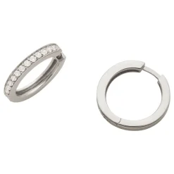 Creolen Silber 925 Zirkonia, 20mm