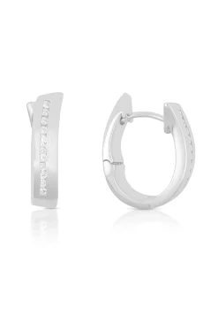 Creolen Silber 925 Zirkonia, 17mm