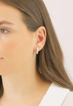 Creolen Silber 925 Zirkonia, 17mm