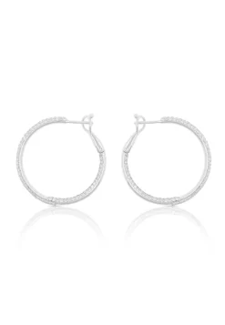 Creolen Weissgold 750 Brillanten 2.01.00ct. 30mm